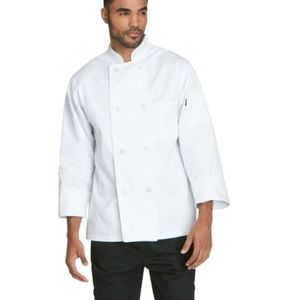 DICKIES LONG SLEEVE CHEF JACKET WHITE